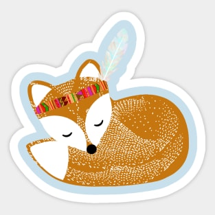 Sleeping Fox Sticker